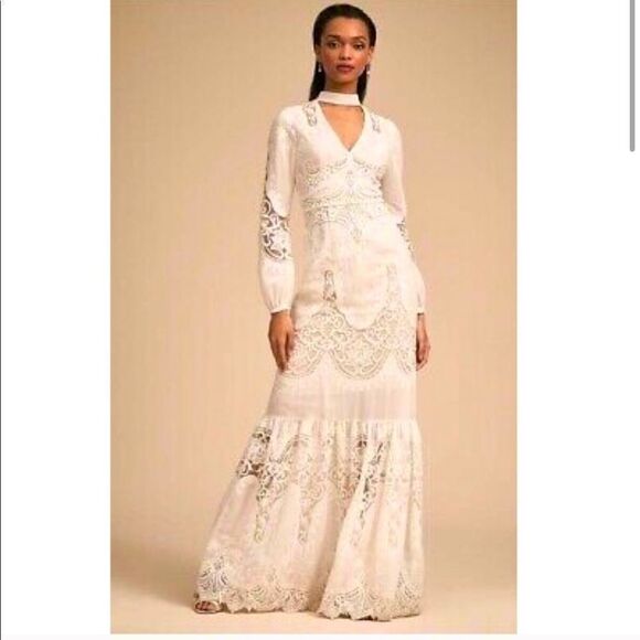 BHLDN x ML Monique Lhuillier Lyon Embroidered Choker Dress - Picture 3 of 7